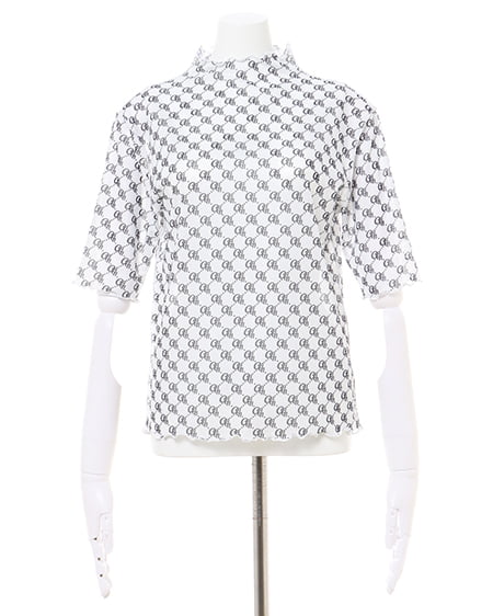 INGNI（イング） モノグラム柄トップス＋BACKリボンワンピース／SET ｵﾌﾎﾜｲﾄ