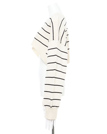 INGNI(イング) 2WAYクロップドニット+フェイクレザーパンツ/SET オフホワイト/クロ