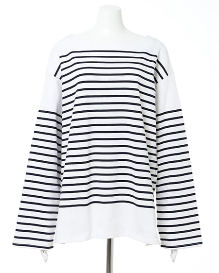 INGNI（イング） ミドル丈カーディガン＋ボーダーTシャツ／SET ｸﾞﾘｰﾝ