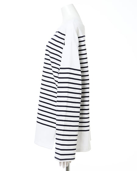 INGNI（イング） ミドル丈カーディガン＋ボーダーTシャツ／SET ｸﾞﾘｰﾝ