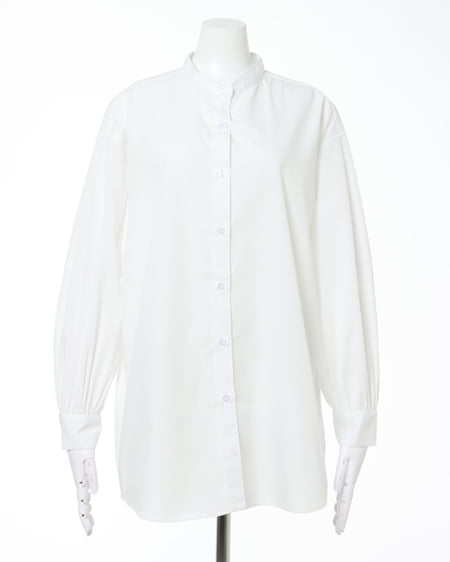 INGNI(イング) ZIPニットベストバンドカラーシャツSET+セミフレアセンタープレスパンツ/SET アイボリー