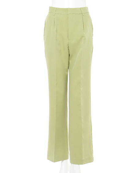 INGNI(イング) ZIPニットベストバンドカラーシャツSET+セミフレアセンタープレスパンツ/SET アイボリー