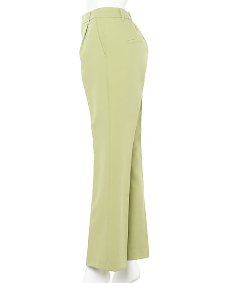 INGNI(イング) ZIPニットベストバンドカラーシャツSET+セミフレアセンタープレスパンツ/SET アイボリー