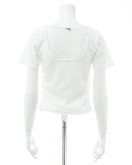 INGNI(イング) バックシャンレースTシャツ オフホワイト