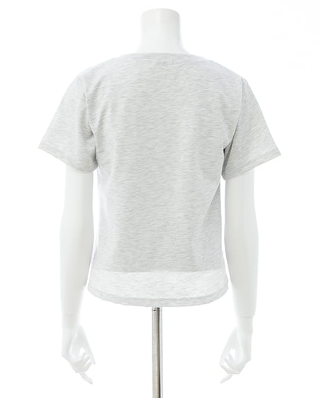 INGNI(イング) フロッキーロゴTシャツ オートミール