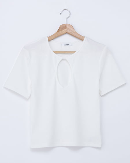【SOELA】【6/29 24時までの限定価格】カットアウト半袖トップス