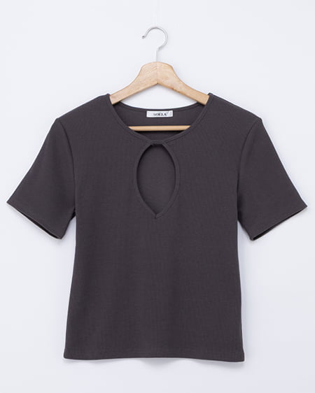 【SOELA】【6／29 24時までの限定価格】カットアウト半袖トップス