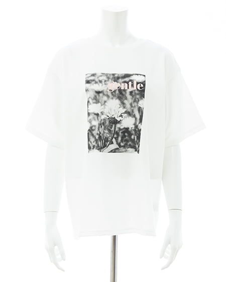 INGNI(イング) フラワーフォトTシャツ オフホワイト