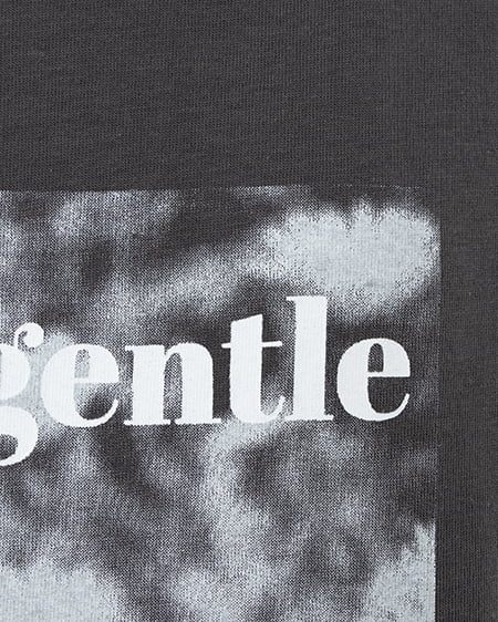 INGNI(イング) フラワーフォトTシャツ チャコールグレー