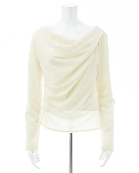 INGNI(イング) レースドッキングベロアロングTシャツ アイボリー