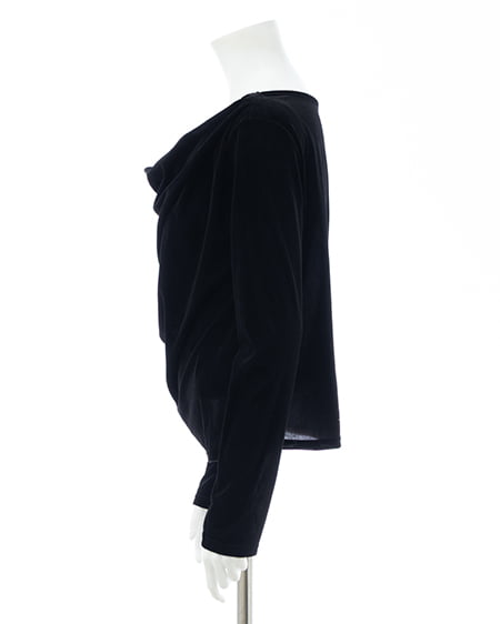 INGNI（イング） レースドッキングベロアロングTシャツ ｸﾛ