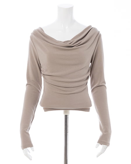 INGNI(イング) ギャザードレープトップス グレージュ