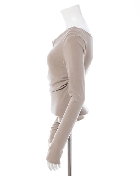 INGNI(イング) ギャザードレープトップス グレージュ