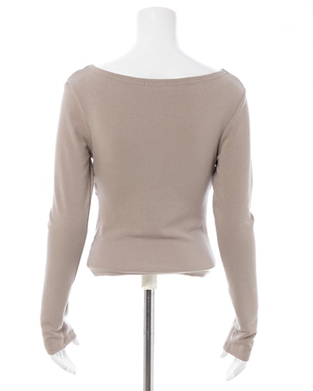 INGNI(イング) ギャザードレープトップス グレージュ