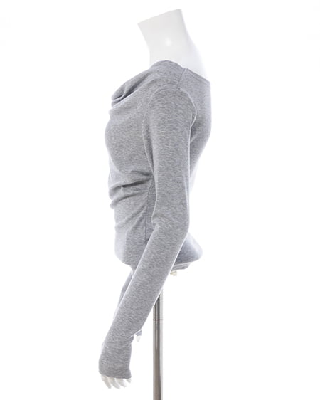 INGNI（イング） ギャザードレープトップス ﾗｲﾄｸﾞﾚｰ