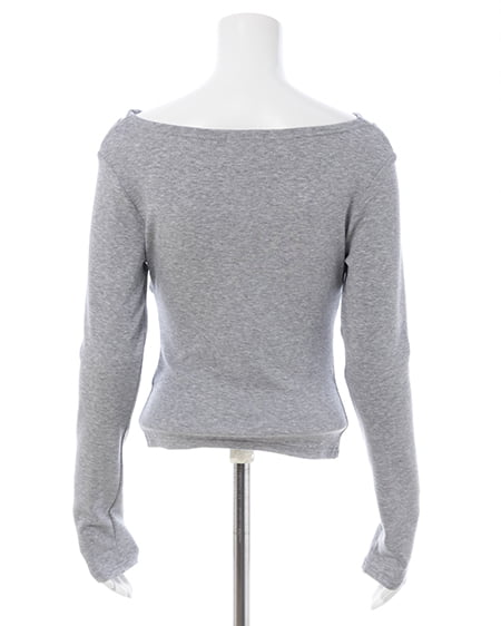 INGNI（イング） ギャザードレープトップス ﾗｲﾄｸﾞﾚｰ