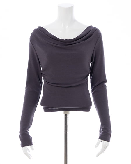 INGNI(イング) ギャザードレープトップス チャコールグレー