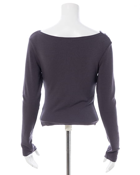 INGNI(イング) ギャザードレープトップス チャコールグレー