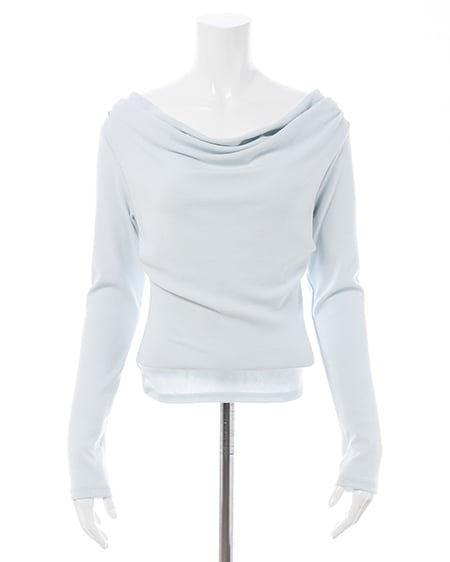 INGNI(イング) ギャザードレープトップス サックス