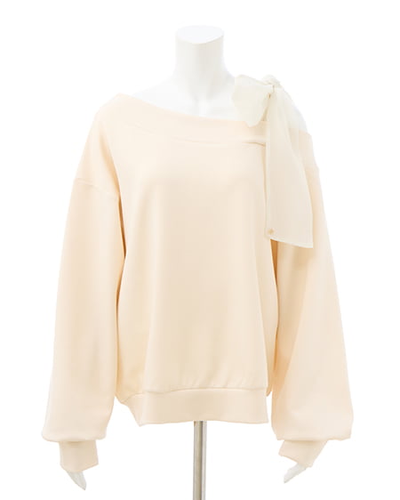 INGNI（イング） 肩リボンワンショルダンボールトップス ｱｲﾎﾞﾘｰ