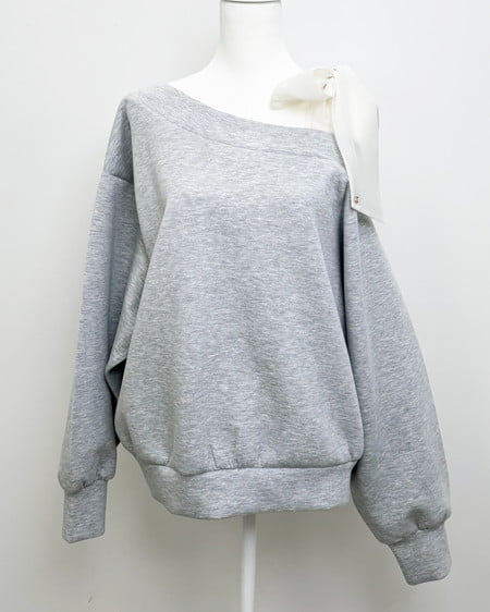 肩リボンワンショルダンボールトップス