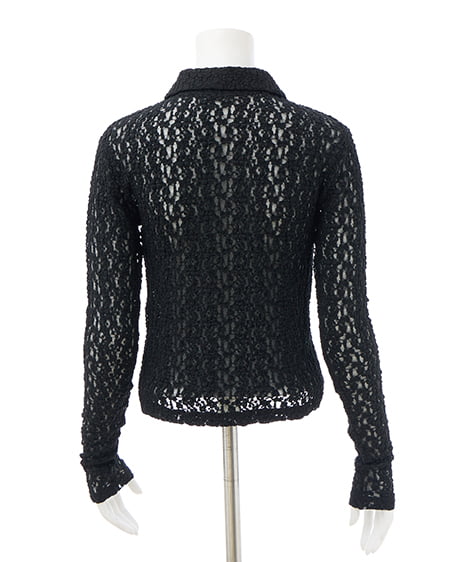 INGNI（イング） ストレッチレーストップス ｸﾛ