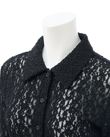 INGNI（イング） ストレッチレーストップス ｸﾛ