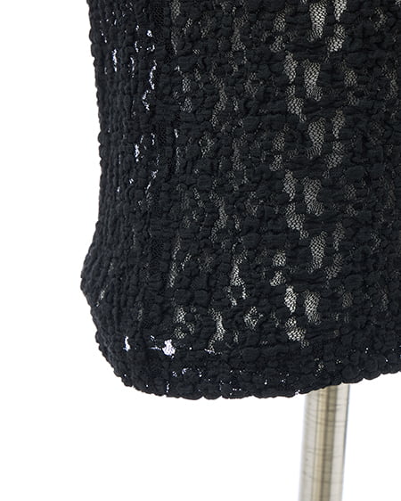 INGNI（イング） ストレッチレーストップス ｸﾛ