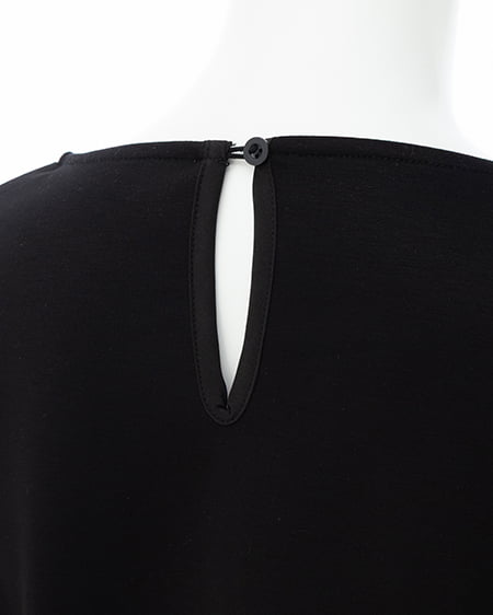 INGNI(イング) アシメ異素材ペプラムトップス クロ