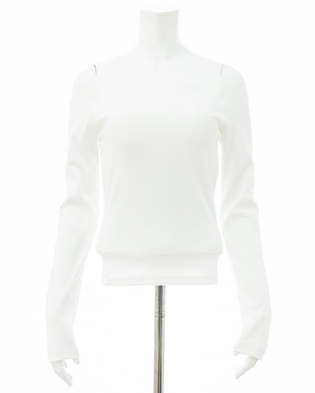 INGNI（イング） カップ付オフショルトップス ｵﾌﾎﾜｲﾄ