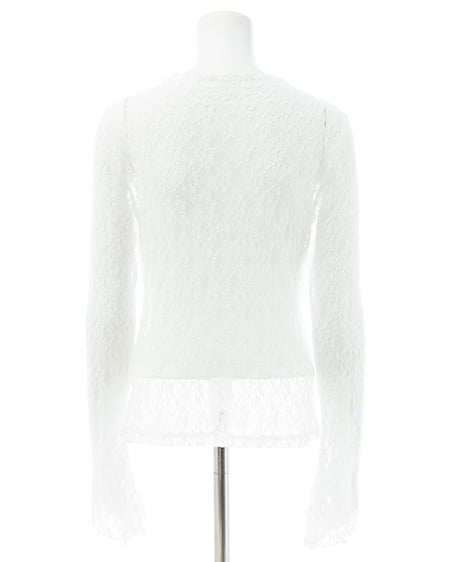 INGNI（イング） ハイネックレーストップス ｵﾌﾎﾜｲﾄ