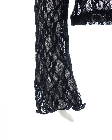 INGNI(イング) ハイネックレーストップス クロ