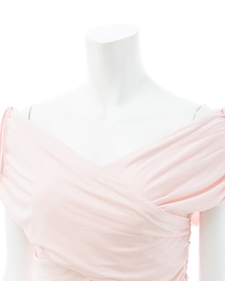 INGNI（イング） ギャザークロスオフショルトップス ﾋﾟﾝｸ