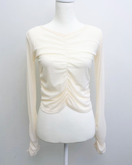 【INGNI SOELA】新作 フロントギャザートップス