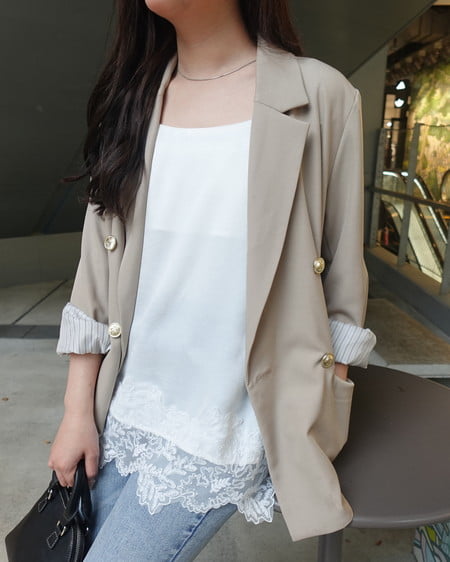 裾レースサテンキャミ