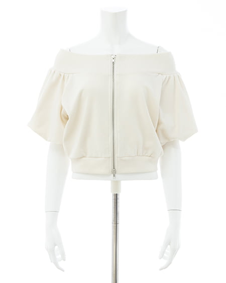 INGNI（イング） ダブルジップオフショルスウェット ｱｲﾎﾞﾘｰ