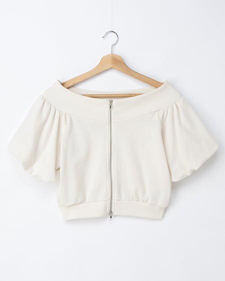 【INGNI SOELA】ダブルジップオフショルスウェット