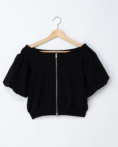 【INGNI SOELA】ダブルジップオフショルスウェット