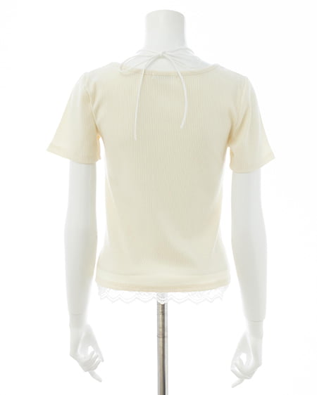 INGNI（イング） レースレイヤードヘンリーネックトップス ｱｲﾎﾞﾘｰ