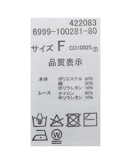 INGNI（イング） レースレイヤードヘンリーネックトップス ｸﾞﾚｰ