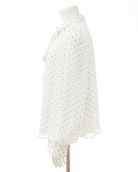 INGNI(イング) ボウタイブラウス オフホワイト/ドット