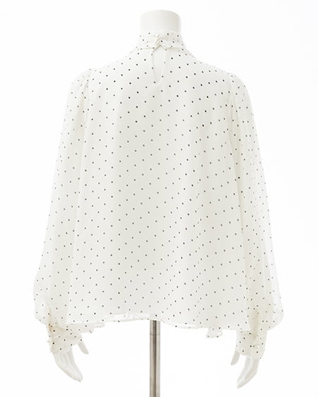 INGNI(イング) ボウタイブラウス オフホワイト/ドット