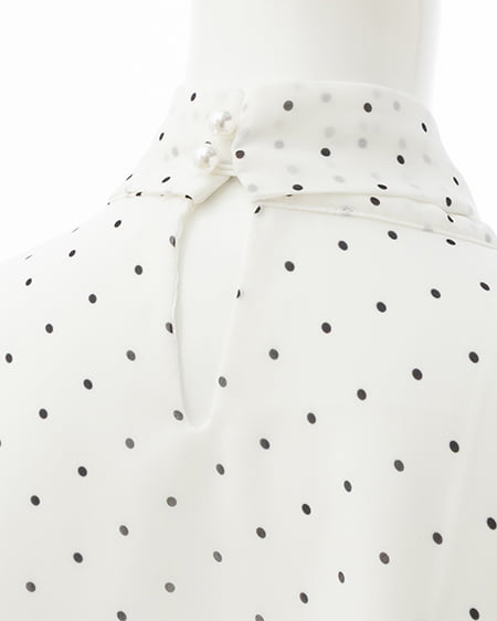 INGNI(イング) ボウタイブラウス オフホワイト/ドット