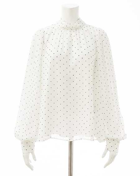 INGNI(イング) ボウタイブラウス オフホワイト/ドット