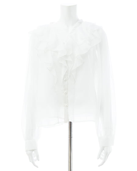 INGNI(イング) フリルブラウス オフホワイト