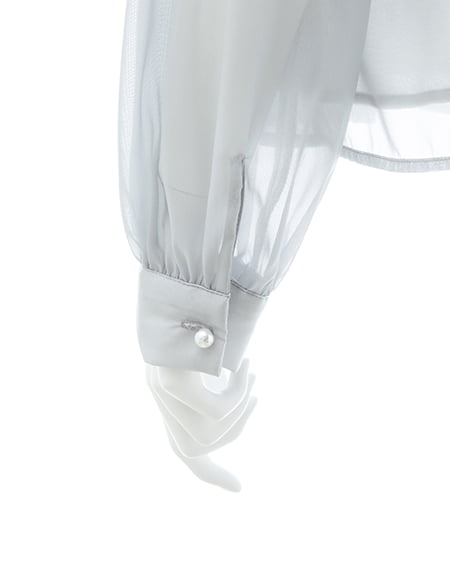 INGNI（イング） フリルブラウス ﾌﾞﾙｰｸﾞﾚｰ