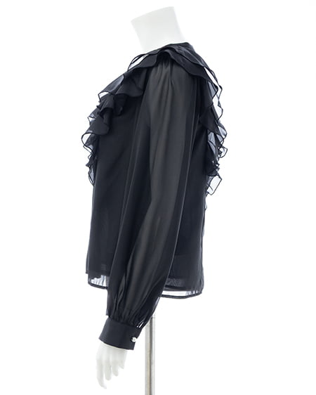 INGNI（イング） フリルブラウス ｸﾛ