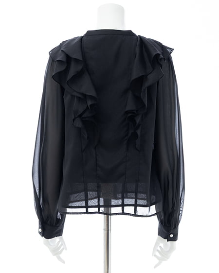 INGNI（イング） フリルブラウス ｸﾛ