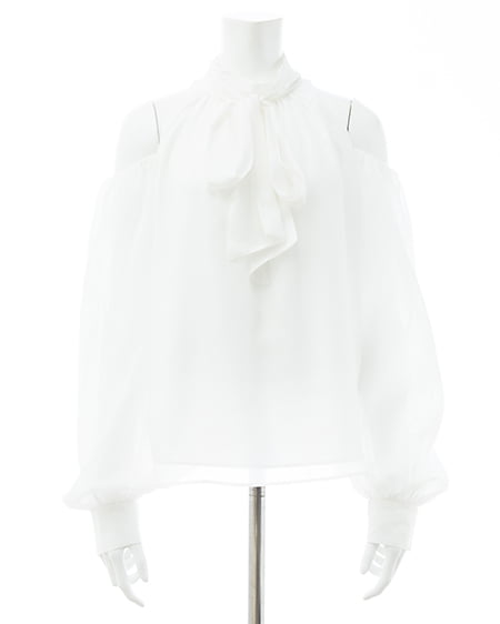 INGNI（イング） 肩開きブラウス ｵﾌﾎﾜｲﾄ