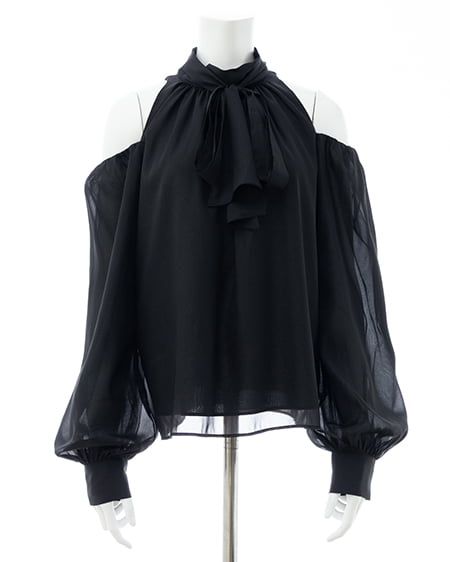 INGNI（イング） 肩開きブラウス ｸﾛ